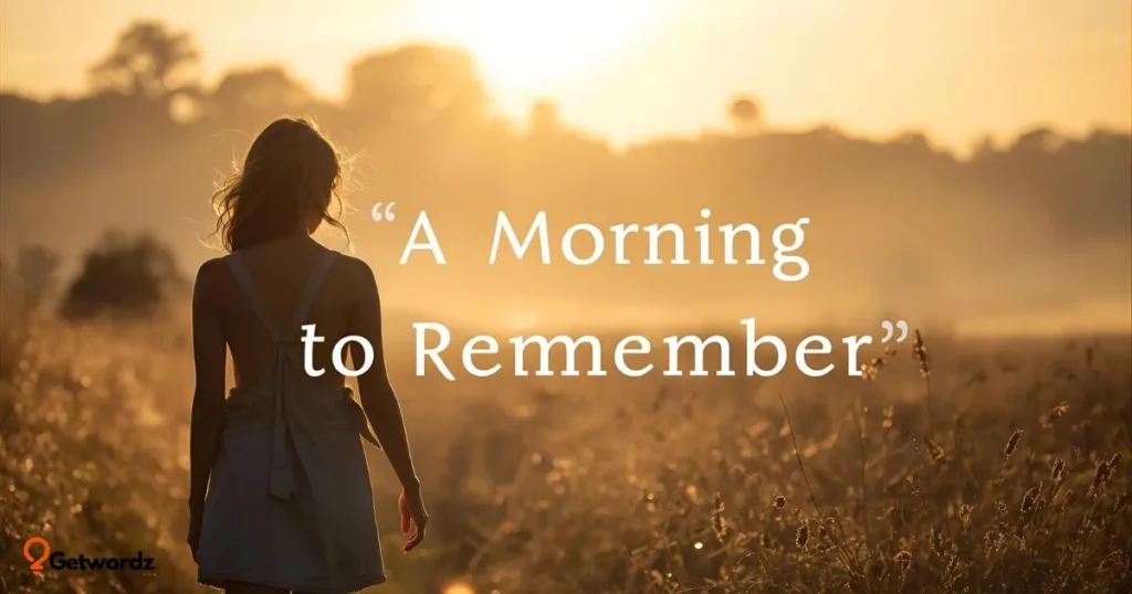 A Morning to Remember