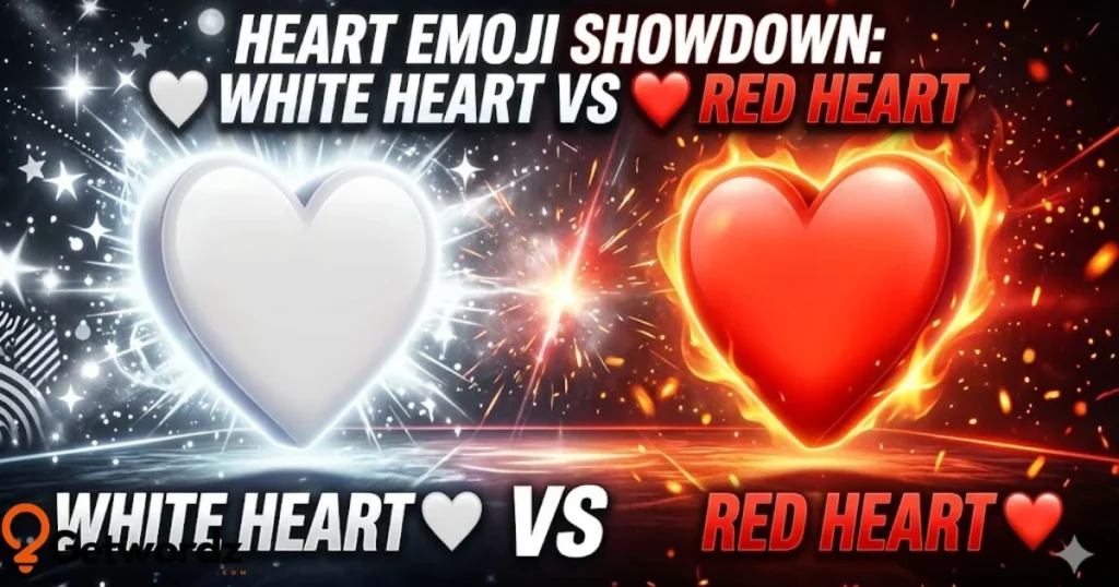White Heart Emoji Vs Red Heart Emoji