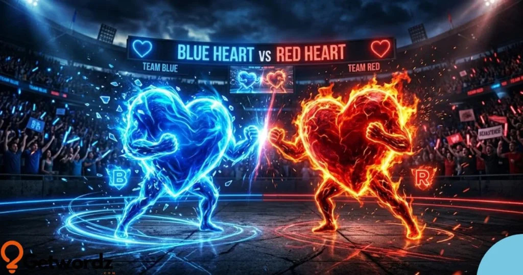 Blue Heart Vs Red Heart