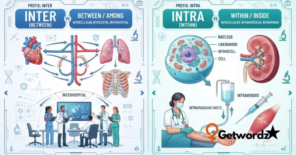 Inter Vs Intra In Medical Language