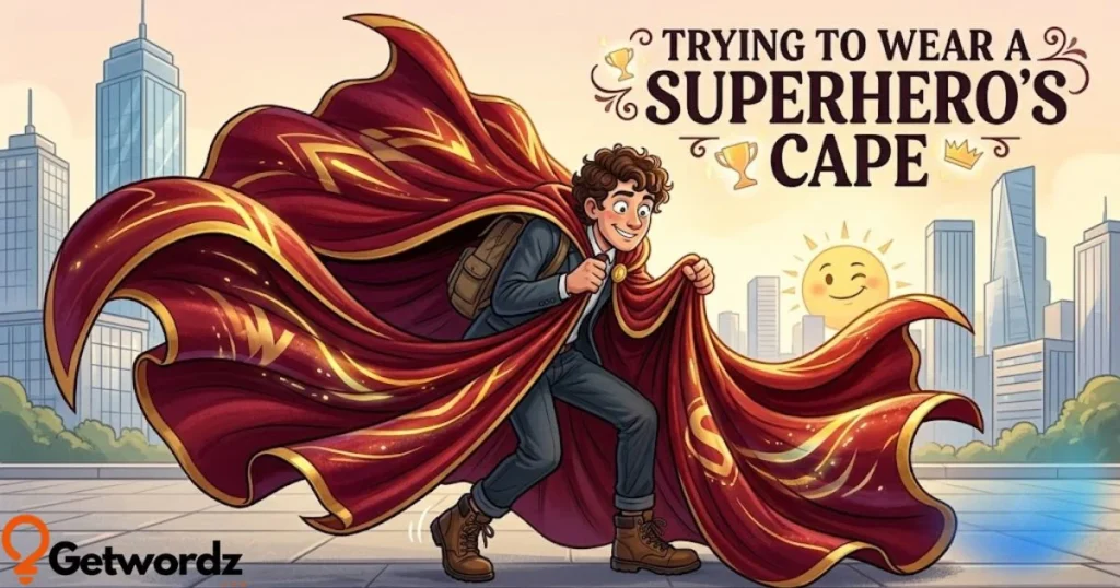Trying To Wear A Superheros Cape